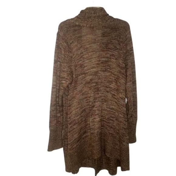 Torrid Plus Size 2 2X 18/20 Cardigan Sweater Cable Knit Marled Long Line Brown - Picture 4 of 10